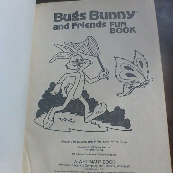 Vintage 1979 Whitman WB Looney Tunes Bugs Bunny & Friends Fun Book - Picture 3 of 8
